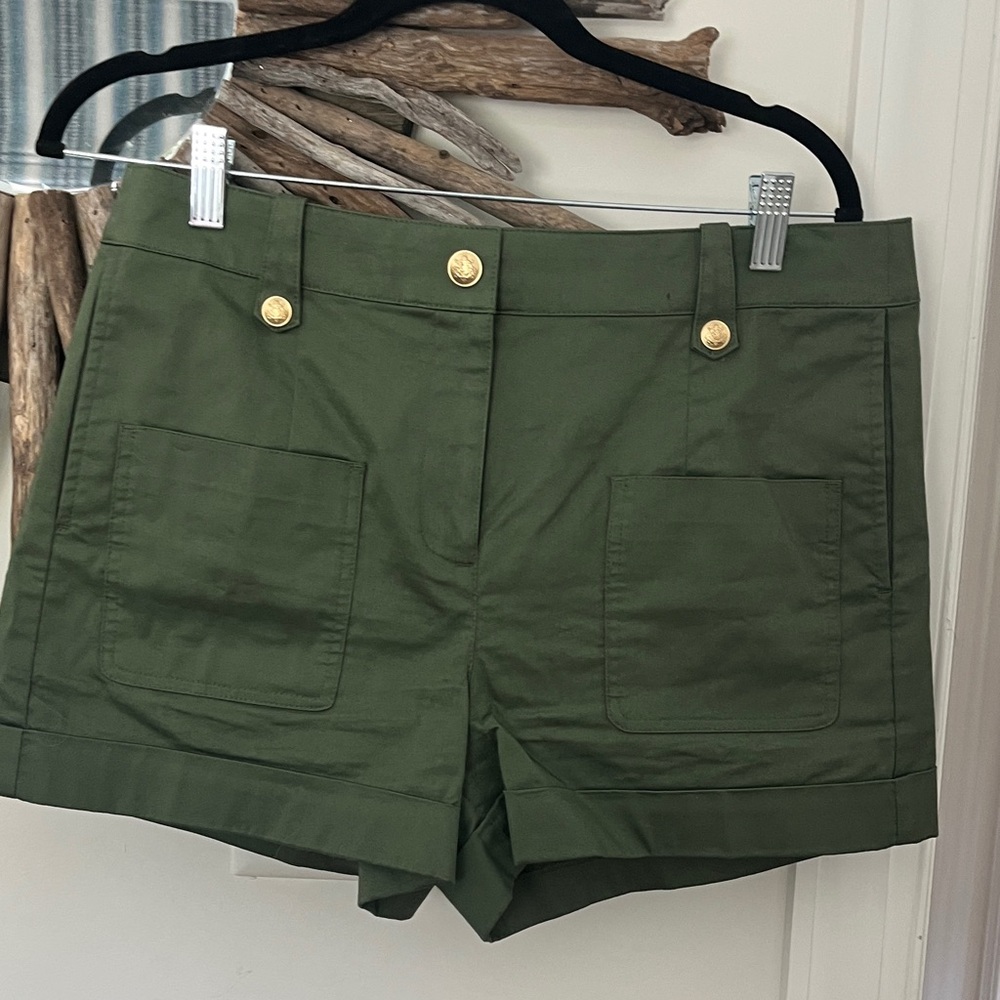 J. Crew Women's Cargo Shorts in Forest Green
